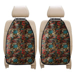 Retro Graffiti Pattern Print Car Seat Organizers