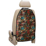 Retro Graffiti Pattern Print Car Seat Organizers