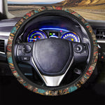 Retro Graffiti Pattern Print Car Steering Wheel Cover