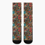 Retro Graffiti Pattern Print Crew Socks