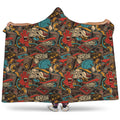 Retro Graffiti Pattern Print Hooded Blanket