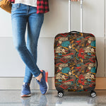 Retro Graffiti Pattern Print Luggage Cover