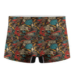 Retro Graffiti Pattern Print Men's Boxer Briefs