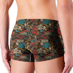 Retro Graffiti Pattern Print Men's Boxer Briefs