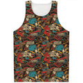 Retro Graffiti Pattern Print Men's Tank Top