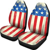 Retro Grunge American Flag Patriotic Universal Fit Car Seat Covers GearFrost