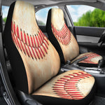 Retro Grunge Baseball Stitches Universal Fit Car Seat Covers GearFrost