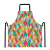 Retro Harlequin Pattern Print Apron