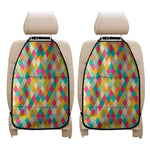 Retro Harlequin Pattern Print Car Seat Organizers