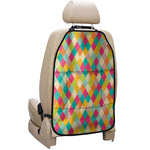 Retro Harlequin Pattern Print Car Seat Organizers