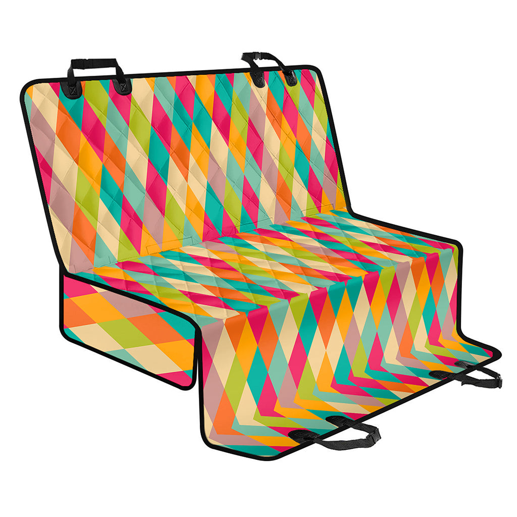 Retro Harlequin Pattern Print Pet Car Back Seat Cover