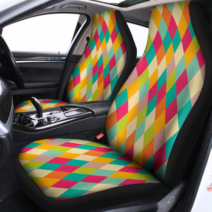 Retro Harlequin Pattern Print Universal Fit Car Seat Covers