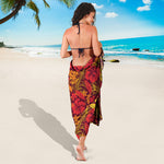 Retro Hawaiian Tropical Floral Print Beach Sarong Wrap
