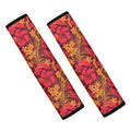 Retro Hawaiian Tropical Floral Print Car Seat Belt Covers