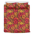 Retro Hawaiian Tropical Floral Print Duvet Cover Bedding Set