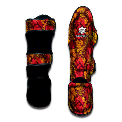 Retro Hawaiian Tropical Floral Print Muay Thai Shin Guard
