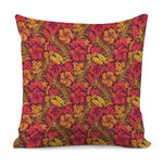 Retro Hawaiian Tropical Floral Print Pillow Cover