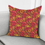 Retro Hawaiian Tropical Floral Print Pillow Cover