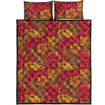 Retro Hawaiian Tropical Floral Print Quilt Bed Set