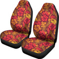 Retro Hawaiian Tropical Floral Print Universal Fit Car Seat Covers