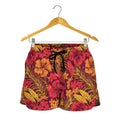 Retro Hawaiian Tropical Floral Print Women's Shorts