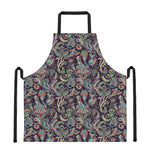 Retro Indian Paisley Pattern Print Apron