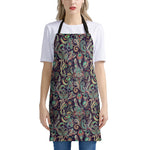 Retro Indian Paisley Pattern Print Apron