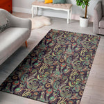 Retro Indian Paisley Pattern Print Area Rug