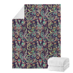 Retro Indian Paisley Pattern Print Blanket