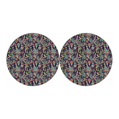 Retro Indian Paisley Pattern Print Car Coasters
