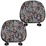 Retro Indian Paisley Pattern Print Car Headrest Covers
