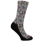 Retro Indian Paisley Pattern Print Crew Socks