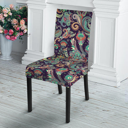 Retro Indian Paisley Pattern Print Dining Chair Slipcover