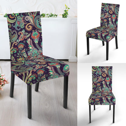 Retro Indian Paisley Pattern Print Dining Chair Slipcover