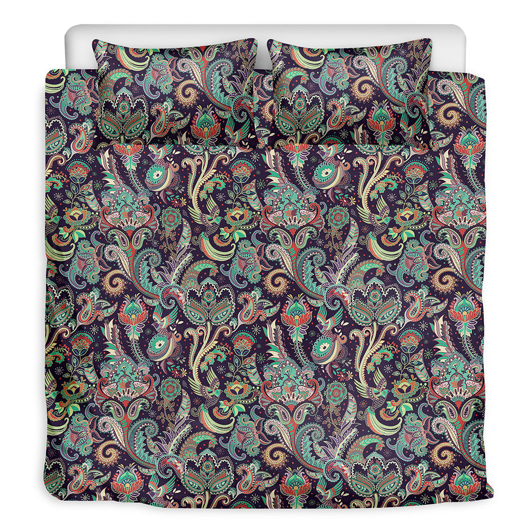Retro Indian Paisley Pattern Print Duvet Cover Bedding Set
