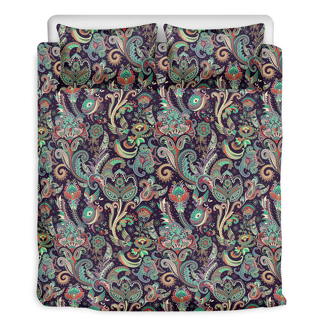 Retro Indian Paisley Pattern Print Duvet Cover Bedding Set