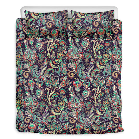 Retro Indian Paisley Pattern Print Duvet Cover Bedding Set