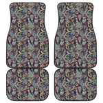 Retro Indian Paisley Pattern Print Front and Back Car Floor Mats