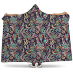 Retro Indian Paisley Pattern Print Hooded Blanket