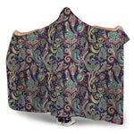 Retro Indian Paisley Pattern Print Hooded Blanket