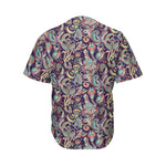 Retro Indian Paisley Pattern Print Men's Baseball Jersey