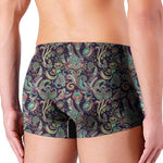 Retro Indian Paisley Pattern Print Men's Boxer Briefs