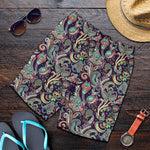 Retro Indian Paisley Pattern Print Men's Shorts