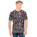 Retro Indian Paisley Pattern Print Men's T-Shirt