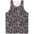 Retro Indian Paisley Pattern Print Men's Tank Top