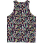 Retro Indian Paisley Pattern Print Men's Tank Top