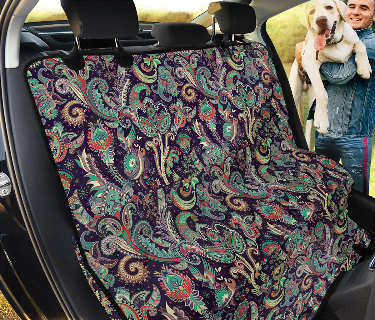 Retro Indian Paisley Pattern Print Pet Car Back Seat Cover