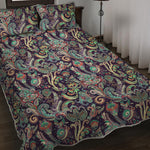 Retro Indian Paisley Pattern Print Quilt Bed Set