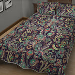 Retro Indian Paisley Pattern Print Quilt Bed Set