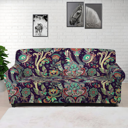 Retro Indian Paisley Pattern Print Sofa Cover